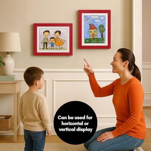 Americanflat 8.5x11 Changeable Kids Art Frame - Apple Red - Image 4