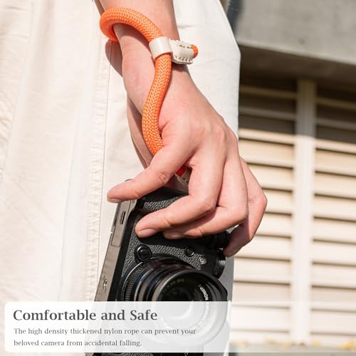 VOVMOEYA Rope Camera Wrist Strap for Sony Fujifilm Nikon Canon DSLR - Hand Strap - Orange - Image 3
