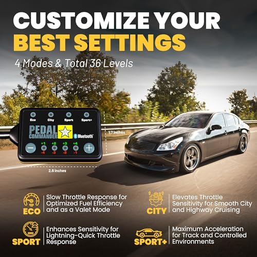 PEDAL COMMANDER for Infiniti G35 2003-2006 Throttle Response Controller - 36 Driving Settings, Anti-Theft, App Control, Throttle Controller Performance Parts, G35 Accessories - Image 5