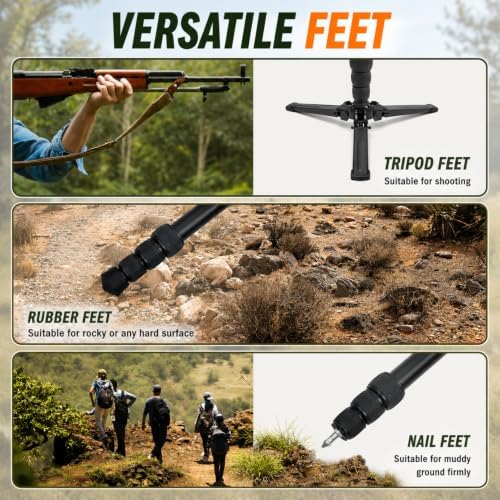 HUNTPAL Hunting Monopod Shooting Tripod Stick Gun Rifle Rest - Image 4
