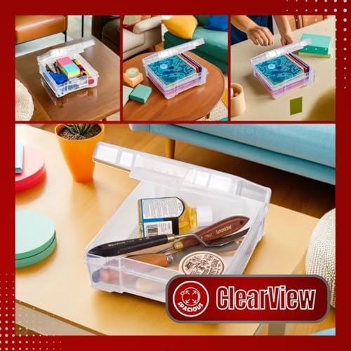 ArtBin 6953AB ClearView 6" x 6" Box Art & Craft Organizer, [1] Plastic Storage Case, Clear (Pack of 6) - Image 5