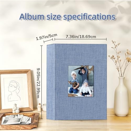 popotop Photo Album 4x6-200 Photos Photo Books with 200 Horizontal Pockets,Linen Cover Albums for Family Wedding Anniversary Baby Vacation Pictures - Image 4