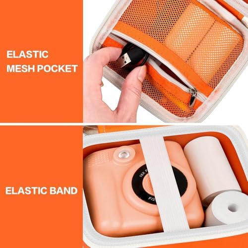 PAIYULE Kids Instant Print Camera Case for ESOXOFFORE for Dylanto Orange - Image 4