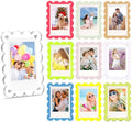 10 Pack Acrylic Fridge Magnetic Frame for Polaroid, 2.36x3.54 In Mini Picture Frames Colorful for Fujifilm Instax Mini, 2 Sided Photo Refrigerator Magnet Picture Display Clear Frame Petal by EZMeetU