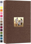 potricher Photo Album 4x6 Pictures, 300 Pockets, Linen Cover, Brown by potricher