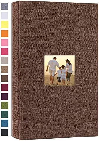 potricher Photo Album 4x6 Pictures, 300 Pockets, Linen Cover, Brown by potricher