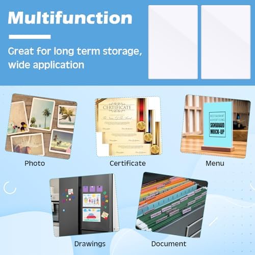 AmazingSpark 2 Pcs Rigid Print Protectors 24 x 36 Inch Clear Poster Protector Sleeve Sheet PVC Clear Sheet Holder for Photo Document Magazine - Image 5