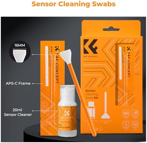 K&F CONCEPT 16mm APS-C Sensor Cleaning Kit, with 20ml Sensor Cleaner - Image 2