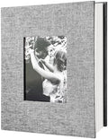 200-Pockets Photo Album 4x6 - Slip-In Picture Album with Linen Cover & Display Window, Vertical Photo Book for Wedding, Family, Baby, Anniversary & Vacation Memories (Holds 200 Photos) by HenPisen