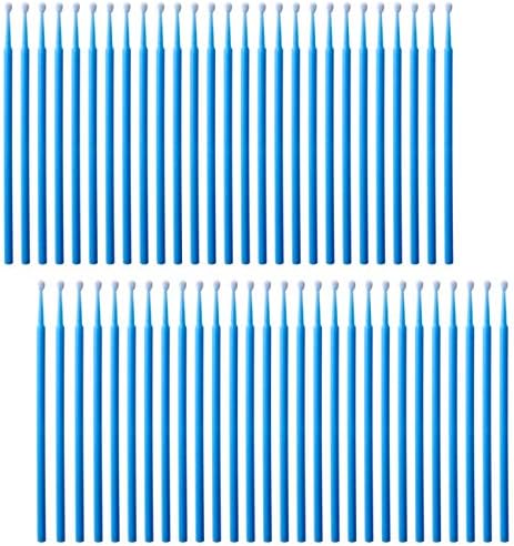 100 Pack Phone Charge Port Cleaning Tool kit,Bendable Mini Soft Round Brushes Cleaner Compatible with iPhone 11 Pro Speaker Tablet Camera Laptop Computer Smartphone, Blue by ACKLLR