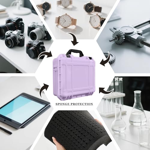 Relaxweex 16.3 x 12.4 x 6.5 Inch Hard Case, Grid Shell, Purple - Image 7