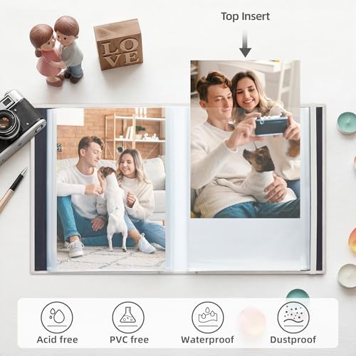5x7 Photo Album Holds 104 Photos with Front Window Beige - Image 3