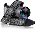 Art Tribute Camera Strap - Shoulder, Crossbody & Neck Camera Strap for Photographers, Fits All Cameras, Canon Nikon Sony Fujifilm, Padded Strap W/Quick Release, Embroidered Cotton & Leather Ends by ArtTribute