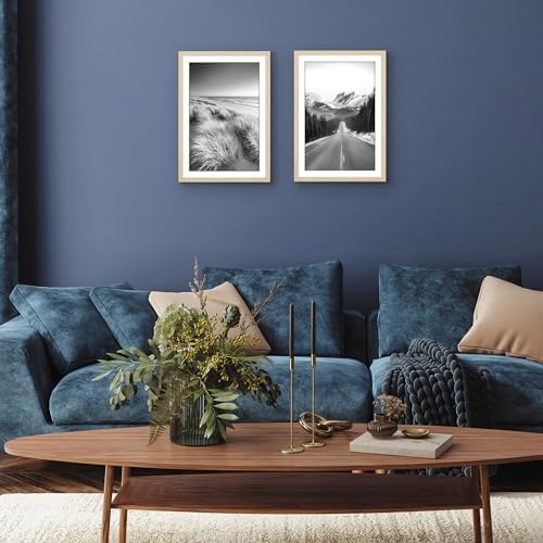 Americanflat 13x19 Poster Frame 2-Pack - Matted to 11x17 - Natural Oak - Image 5