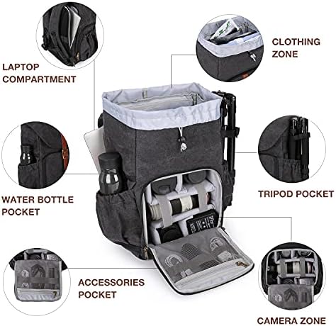 BAGSMART Camera Backpack DSLR Camera Bag Backpacks for Photographers - Image 2
