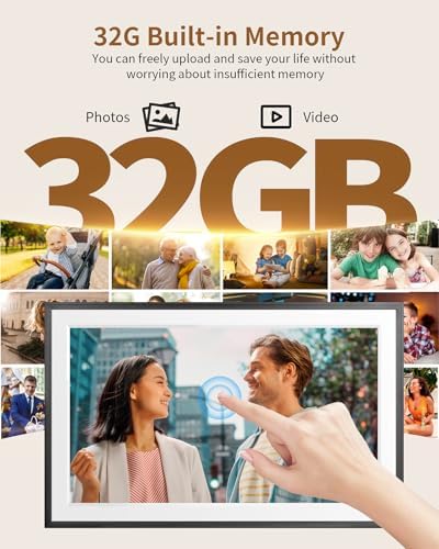 FRAMEO 15.6 Inch 32GB WiFi Digital Photo Frame 1920 * 1080 IPS FHD Touch Screen Smart Digital Picture Frame, Wall Mountable, Auto-Rotate, Share Moments Instantly via Frameo App from Anywhere - Image 4
