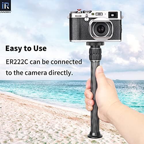 INNOREL ER222C Universal Carbon Fiber Tripod Center Column Extension Pole Extender - Two-Section Mid-Column Extension Rod Pole for Monopod DSLR Camera - 22.2mm Max Tube - Image 7