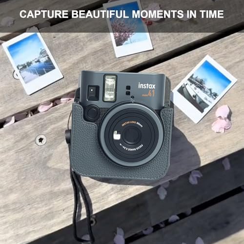 CAIYOULE Camera Case for Fujifilm Instax Mini 41 Instant Film Camera, Grey - Image 4