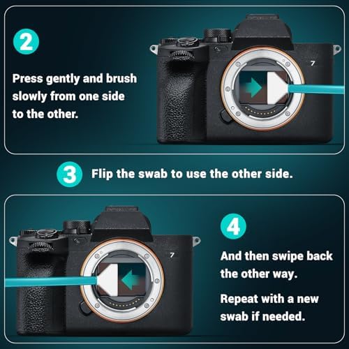 Aocii 20pcs Full Frame Camera Sensor Cleaning Kit, Lens Solution, 24mm Swab, 30ml Cleaner for Sony Nikon Canon FF CCD CMOS (Dust-Free Vacuum Packaging) - Image 5
