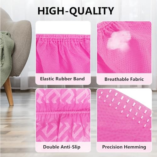 squish Shoe Covers Disposable Non Slip, 100 Pack(50 pairs) Pink Thick Extra Disposable Boot Covers Slip Proof Shoe Cover for Indoors Outdoors Durable Protector Covers Fits Virtually Most Shoes - Image 2