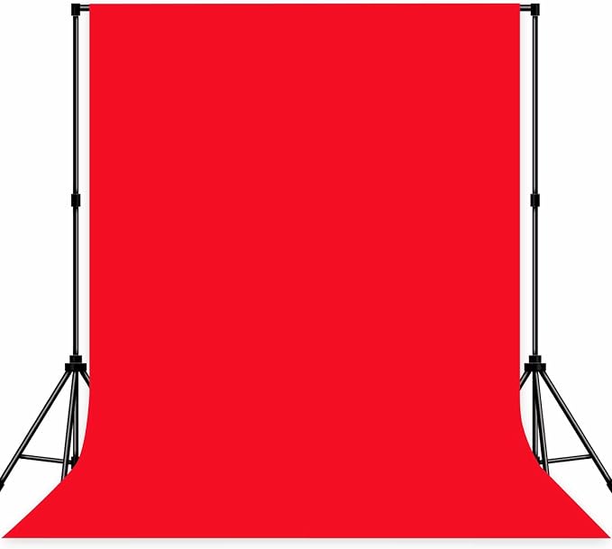 Red Photo Backdrop Cloth Professional Photography Background 10x10ft | Seamless Design eliminates Wrinkle Portrait Photography Wedding Dark Theme Decorations by MIZSYE