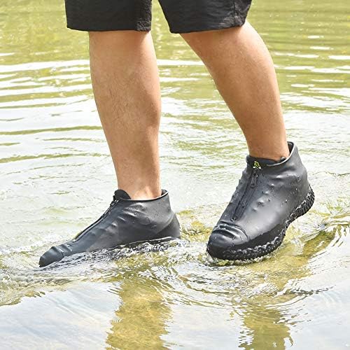 Shiwely Silicone Waterproof Shoe Covers, Upgrade Reusable Overshoes with Zipper, Resistant Rain Boots Non-Slip Washable Protection for Women, Men (XL (Women 11-13, Men 9.5-13), Black) - Image 6