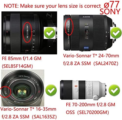 MOSTOS ; Brings Superior® || 77mm Hood for Sony FE 24-105mm F4 G OSS(SEL24105G/2),FE 70-200mm F2.8(Not for F4) GM OSS II,FE 70-200mm f/2.8 GM OSS and Other Lenses with 77mm Filter Thread - Image 2
