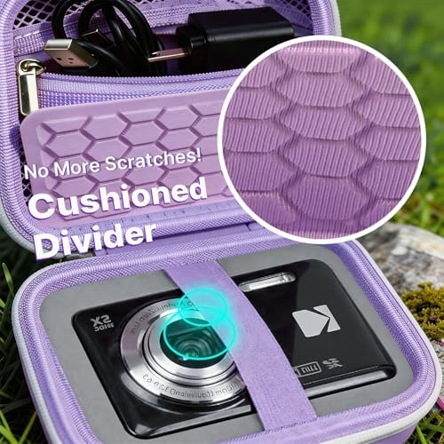 Comecase Digital Camera Case for KODAK PIXPRO FZ55 FZ45 FZ53 FZ43, Purple - Image 3