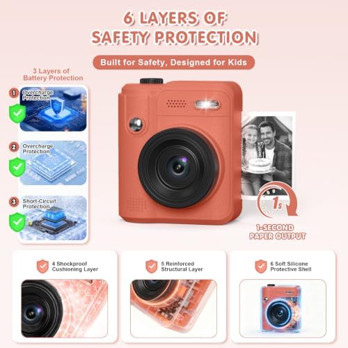 Gofunly Kids Camera Instant Print: Birthday Gifts for Age 4-10 Girls Boys - Image 2
