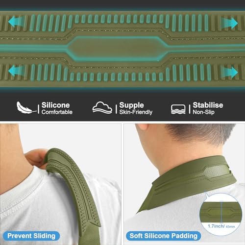 FIEIL Camera Shoulder Strap with Quick Release Plate, 1.5''Wide Universal Camera Neck Strap, Smooth and sturdy, Equipped with Comfortable Silicone Shoulder Pad for Photographers(Moss Green) - Image 7