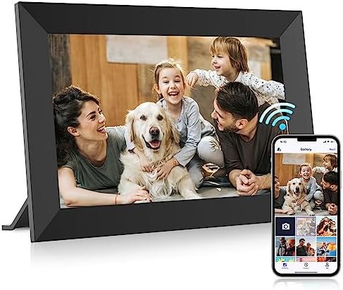 Uhale Digital Picture Frame 32GB Storage 10.1 Inch WiFi Electronic Photo Frames SD Card Slot IPS Touch Screen HD Display Auto Rotate Slideshow Share Videos Photos Instantly Send Wishes Remotely by BrightandPowerYourLife