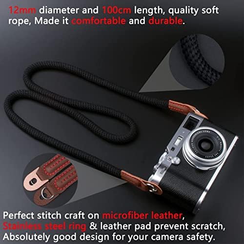VKO Camera Strap,Soft Rope Camera Neck Strap, Shoulder Strap for DSLR SLR Mirrorless Camera with Round Hole Interface 100cm - Image 6