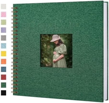 Scrapbook Photo Album, Linen Covered, 12x12 Inches, 40 Sheets/80 Pages by Yopih