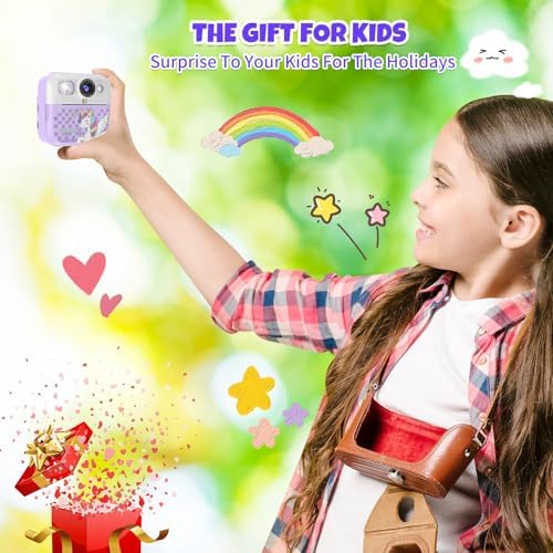Kids Instant Print Camera, 1080P Printable Camera Toys for Girls Boys 3-10 - Image 7