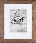 Califortree Rustic Brown 8x10 Picture Frame - Display Photos 5x7 with Mat or 8x10 Without Mat - HD Glass Inside, Horizontal and Vertical Display Frames for Wall and Tabletop - 1 Pack by Califortree
