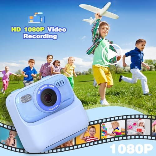 masterbee Kids Camera Instant Print Photo, Birthday Gifts for Girls and Boys, Kids Digital Camera Toys, 1080P HD Video, 3 4 5 6 7 8 9 10 11 12 Year Old Boy Gifts/Girl Gifts - Image 4