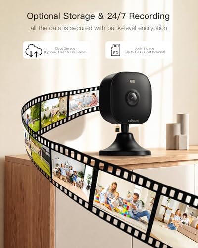 3MP Cameras for Home Security, Plug-in Security Camera Outdoor/Indoor w/Color Night Vision&Motion Detection for Baby/Pet/Vehicle Monitor, 5G/2.4GHz Dog Camera w/2-Way Audio/Cloud&SD Card Storage - Image 7
