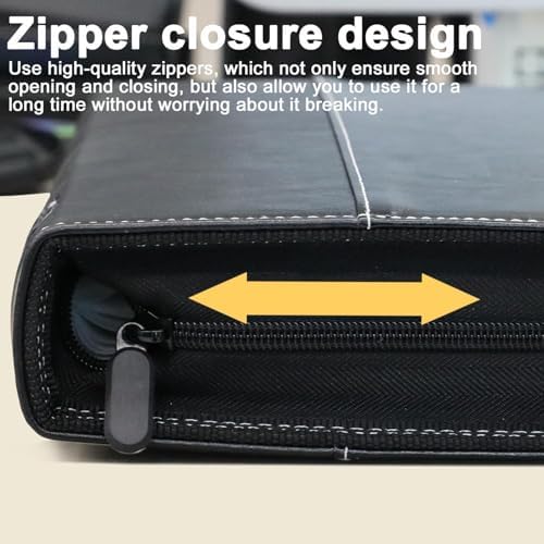PU Leather CD/DVD Storage Binder with Zipper - 2 Pack - Image 4