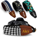 Art Tribute Custom Black White Sketch Camera Strap - Add Your Text and We Make It Especially For You Get Your Own Personalized Stocking Stuffer & Christmas Gift Camera Strap, No Shipping Cost! by ArtTribute
