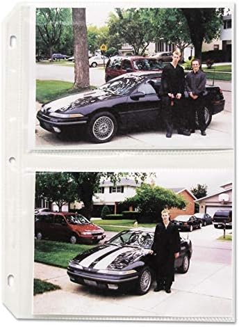 C-Line Clear Photo Pages for Four 5 x 7 Photos, 3-Hole Punched, 11.25 x 8.13, 50/Box - Image 2