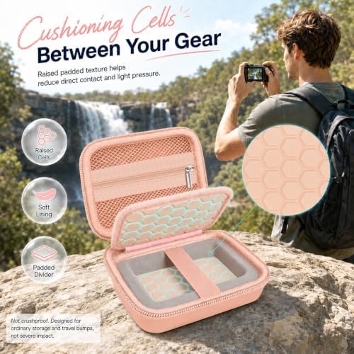 Comecase Camera Case for Kodak PIXPRO FZ55/FZ45/ for CAMKORY, Tiffany Pink - Image 3