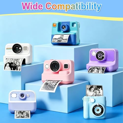 30 Rolls Kids Camera Paper Roll Refill Compatible with Most Instant Print Cameras for Kids BPA Free （2.24"x0.98" ） - Image 3