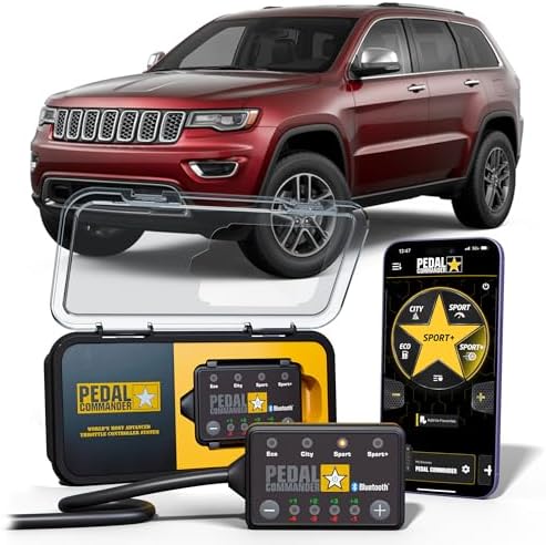PEDAL COMMANDER for Jeep Grand Cherokee 2007-2021 Throttle Response Controller - Plug-and-Play, 36 Driving Settings & App Control, Throttle Controller Upgrade, Grand Cherokee Accessories by PEDALCOMMANDER