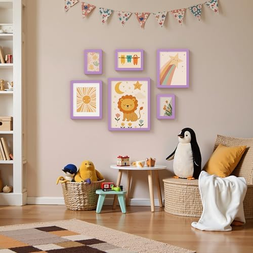 Vittanly 8x10 Picture Frame Made of Solid Wood for Wall or Tabletop, Purple - Image 5