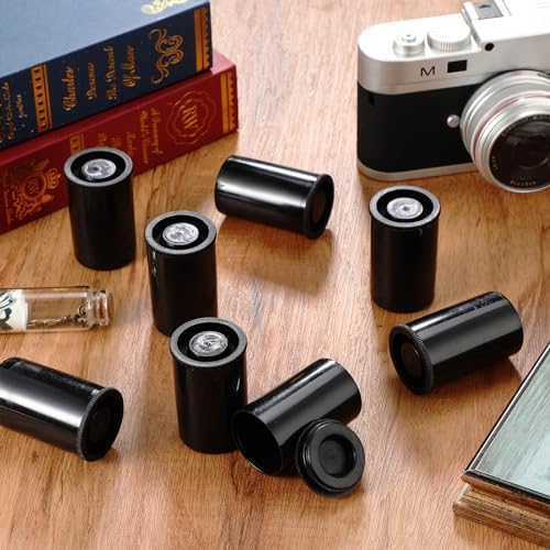 Wenqik 50 Pcs Film Canisters with Caps for Rockets 35 mm Plastic Empty Film Canister Holder Camera Reel Containers for Beads Fish Hook Keys Small Accessories Storage(Black) - Image 6