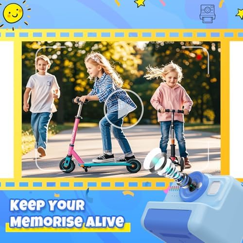 HiMont Kids Camera Instant Print, 1080P HD Instant Print Camera for Kids with 3 Rolls Print Paper & 32GB Card, Selfie Digital Camera for Kid, Ideal Kid Toys Gifts for Boys & Girls Age 3-14 (Blue) - Image 4