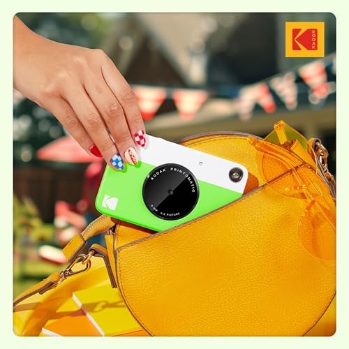 Kodak Printomatic Full-Color Instant Print Camera Starter Bundle + Carrying Case + Zink 20pk Photo Paper - Colorful Photos On 2x3 Sticky-Back Paper - Fun Gift for Birthday Christmas Holiday - Green - Image 6