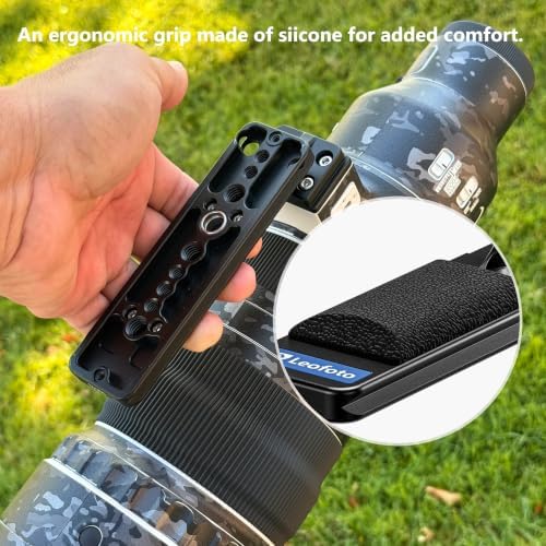 Leofoto SF-05 Replacement Foot for Sony FE 400mm f/2.8 GM & 600mm f/4 GM Lens | Enhanced Silicone Grip,Arca-Swiss Dovetail Tripod Collar Foot with QD Socket, 1/4" & 3/8" Threads - Image 5