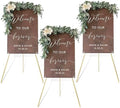 DANMO Easel Stand for Wedding Sign Poster 63'' Instant Display Easel for Floor Adjustable Metal Art Easel Gold 3 Pack by DANMO