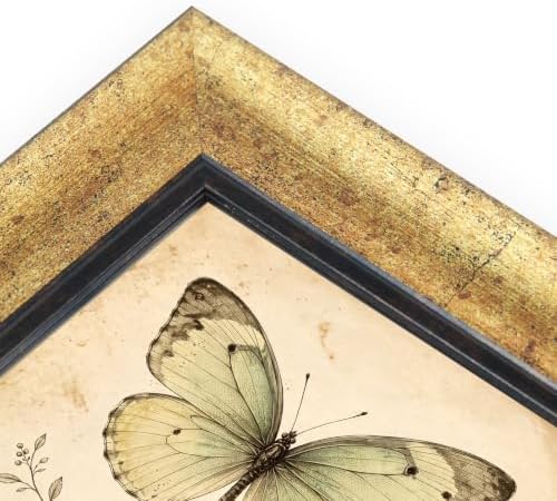 XUANLUO 4x6 Picture Frames Set of 4,Rustic Retro Photo Frame(Gold) - Image 4